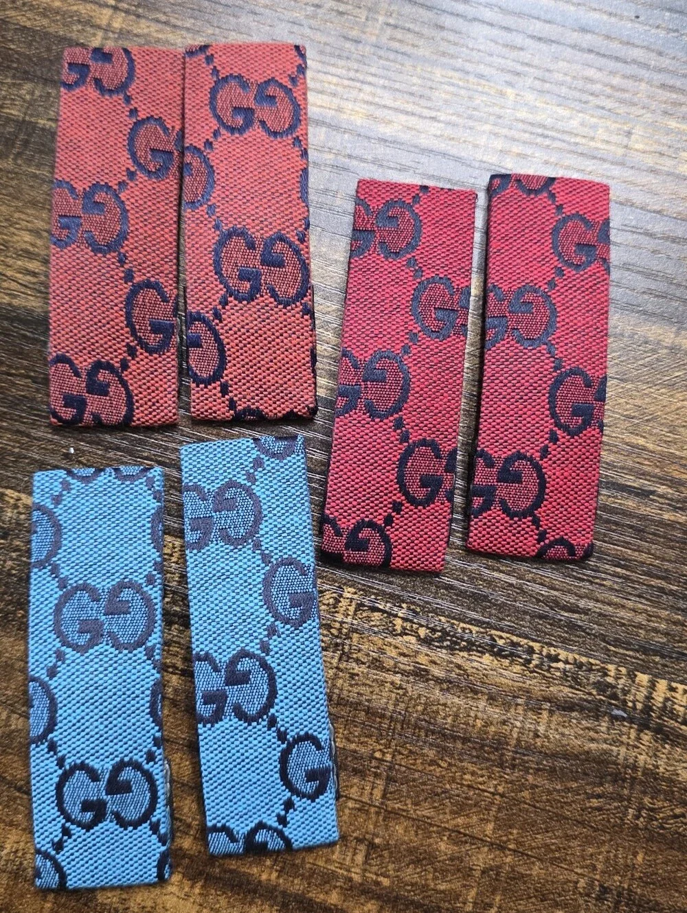 Designer-Inspired GG Pattern Card Sleeve - Red & Blue Options